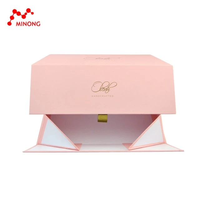 Folding Paper Boxes Of Matte Pink Cardboard China Wholesale